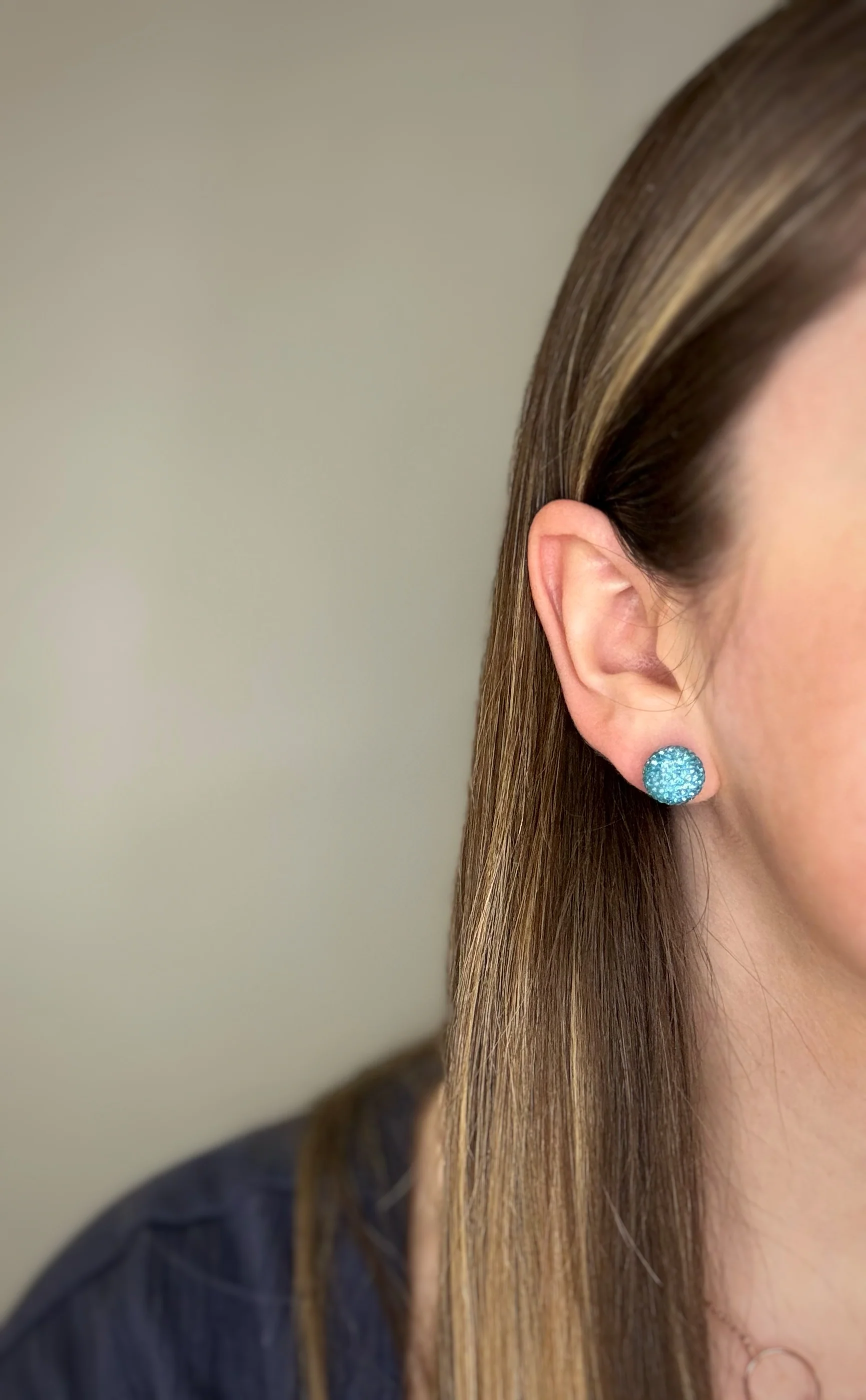 Aqua March Shimmer Studs - Image 6