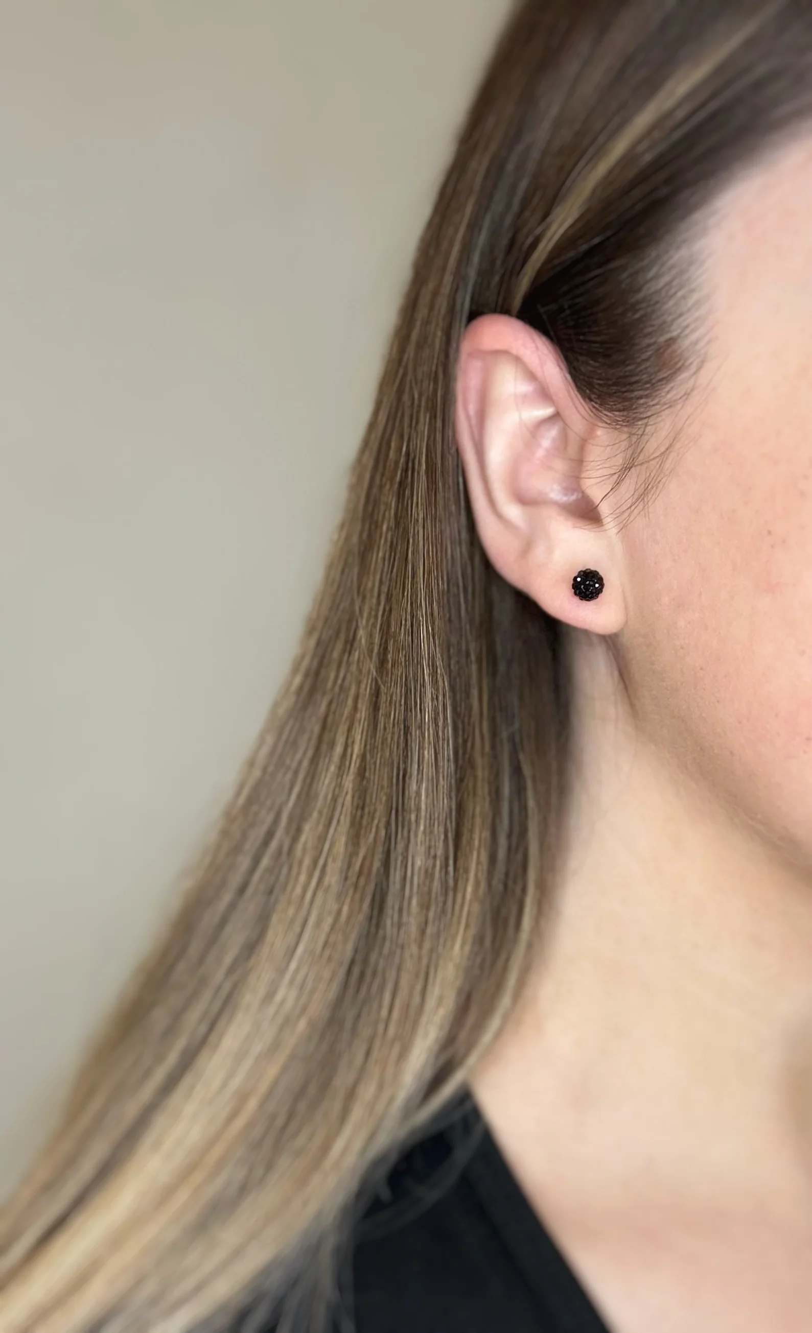 Black Shimmer Studs - Image 4