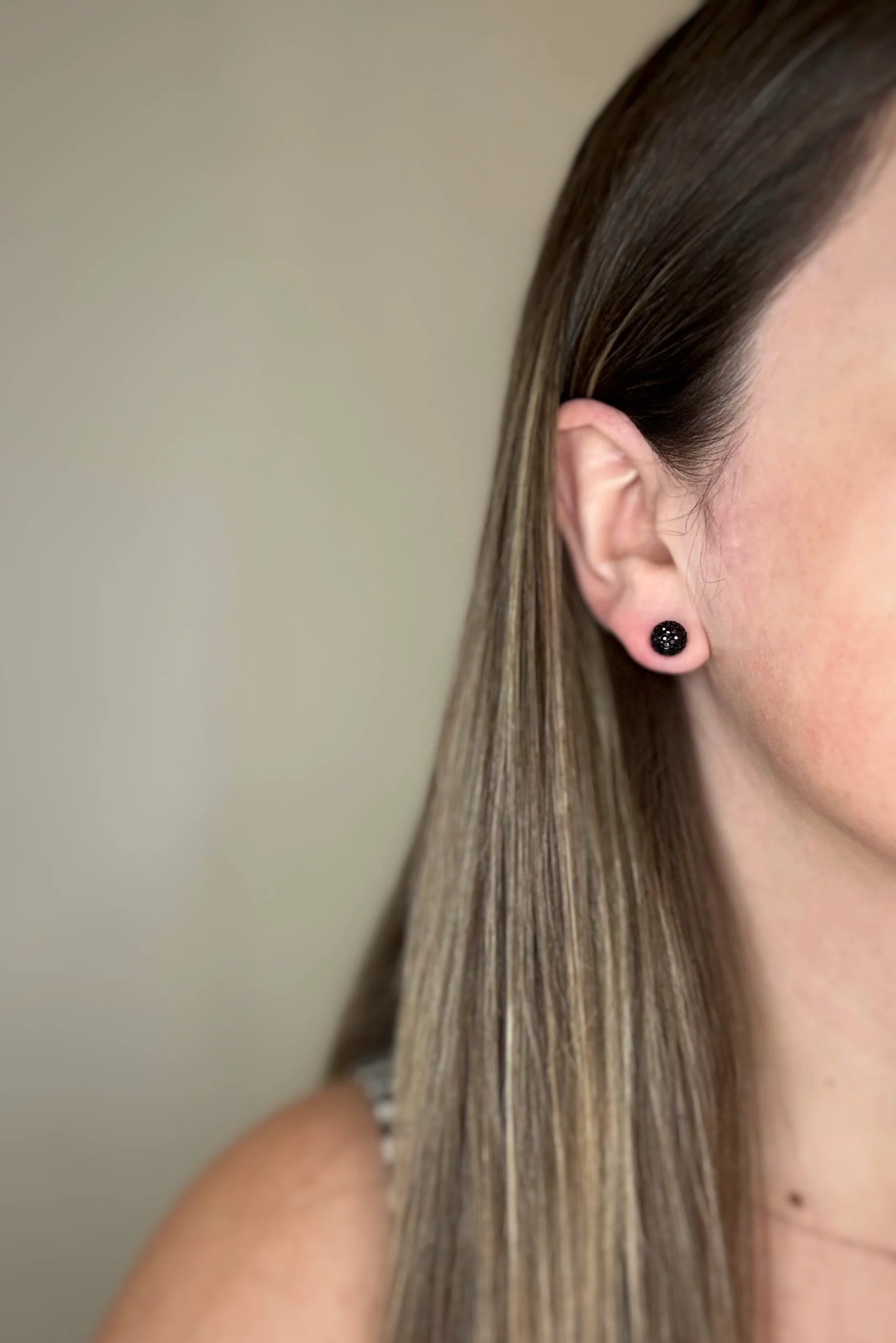 Black Shimmer Studs - Image 5