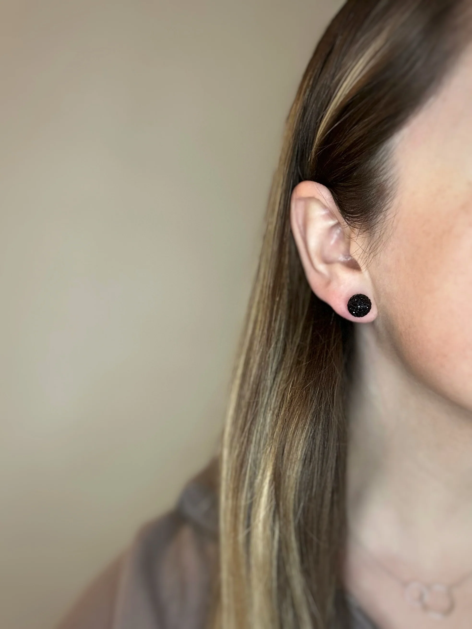 Black Shimmer Studs - Image 6