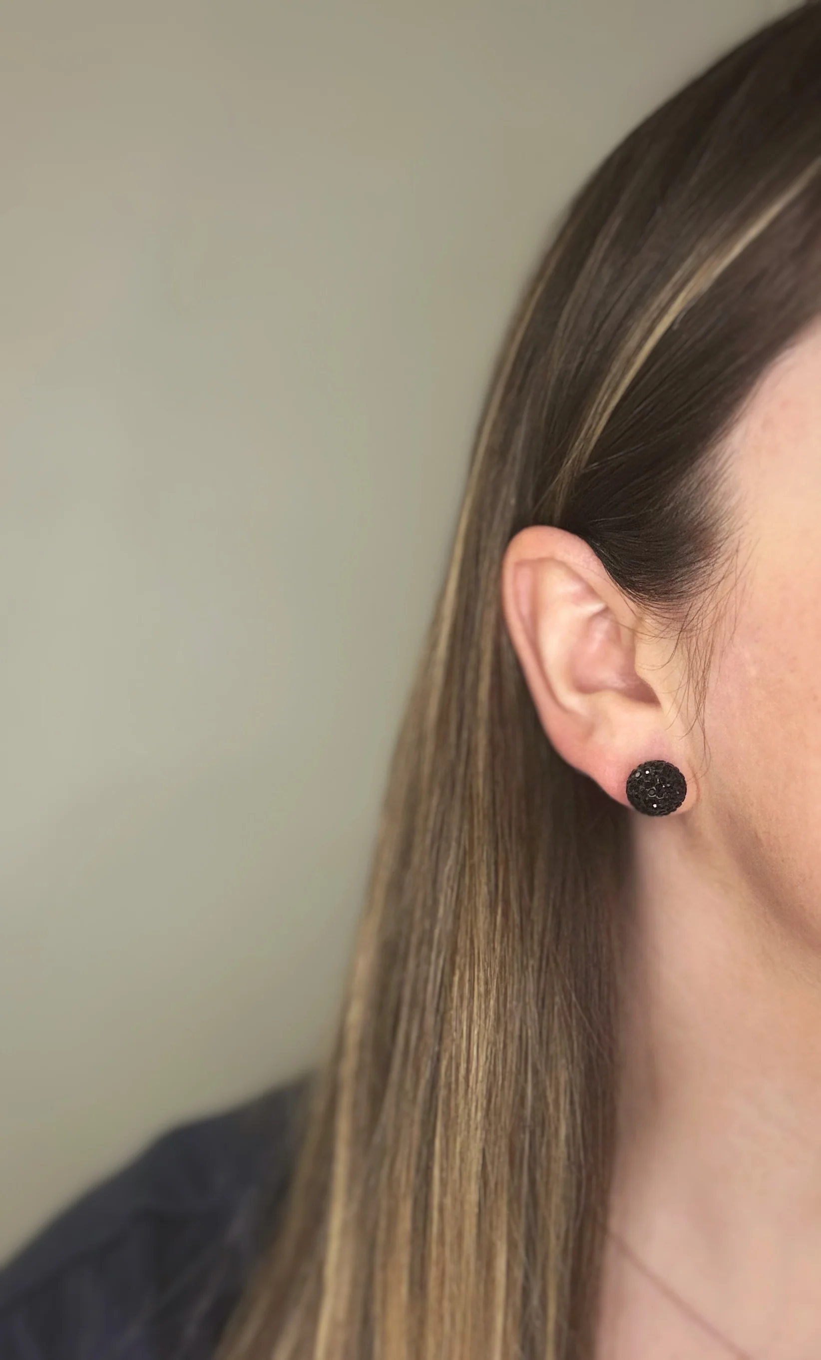 Black Shimmer Studs - Image 7