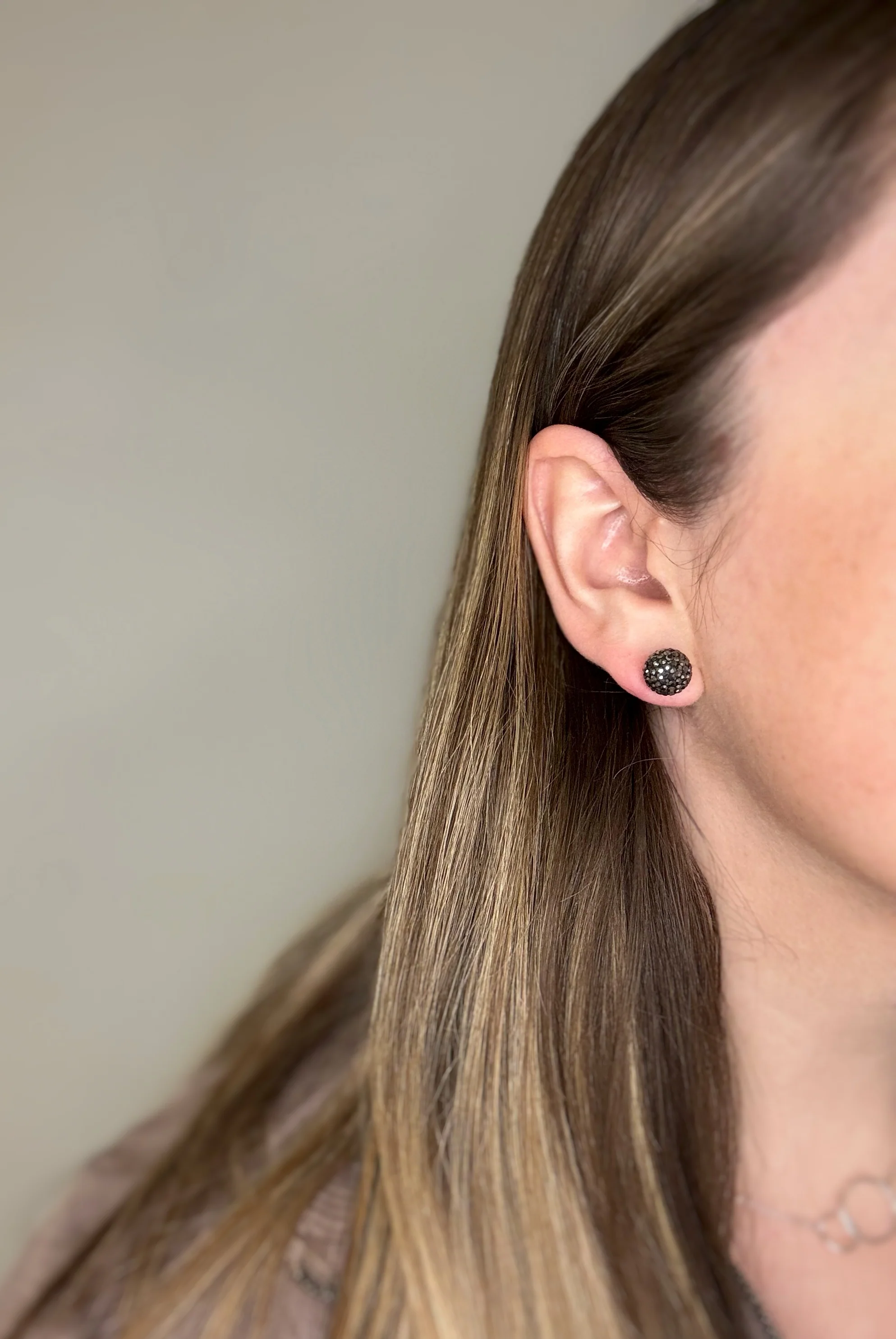 Charcoal Shimmer Studs - Image 5