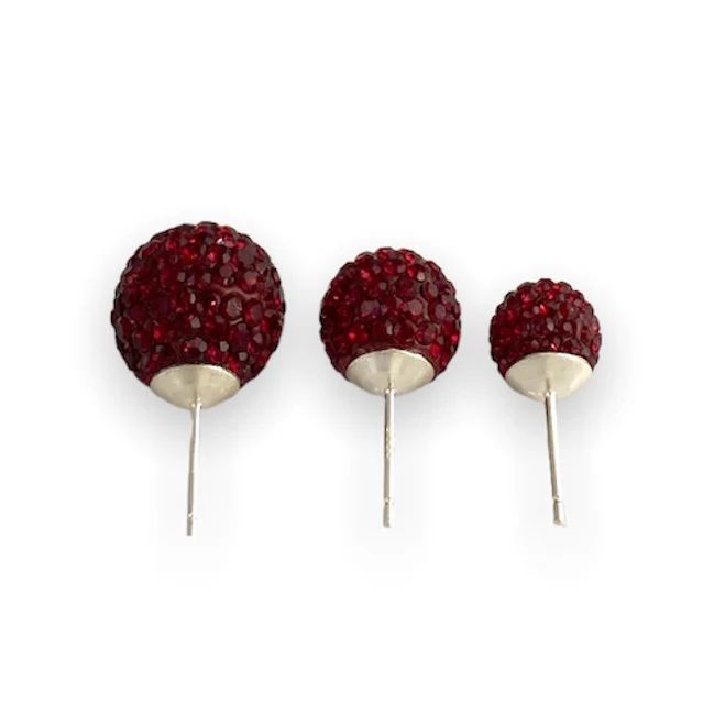 Burgundy January Shimmer Studs - Image 3