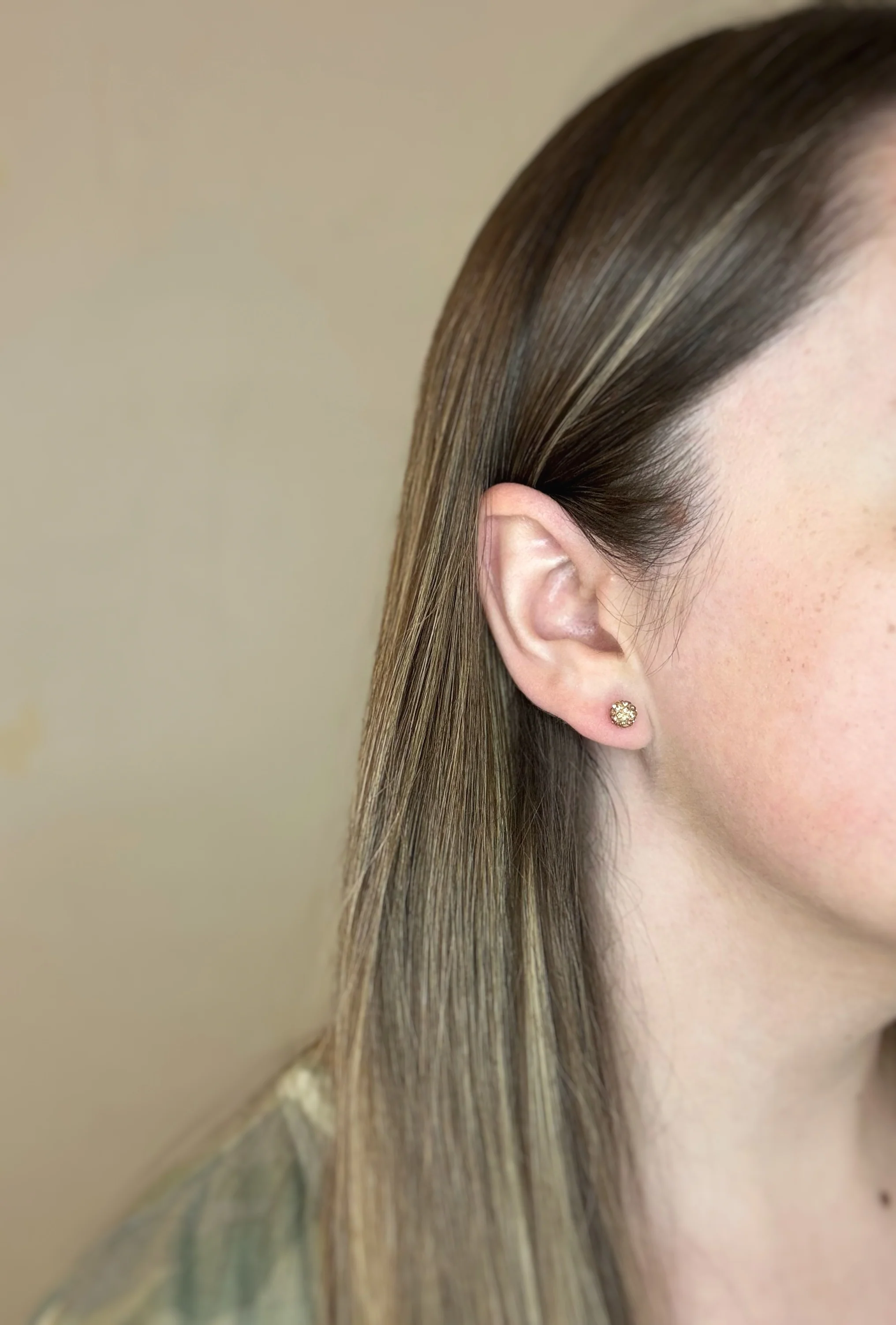 Gold November Shimmer Studs - Image 4