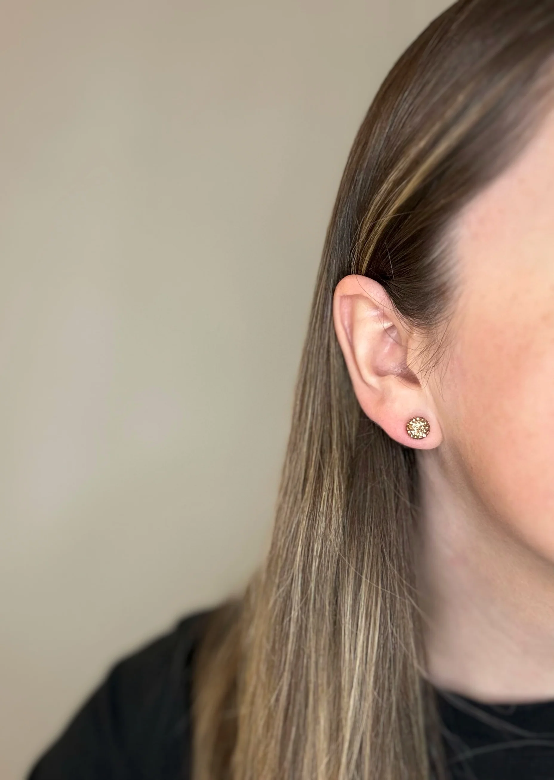 Gold November Shimmer Studs - Image 5