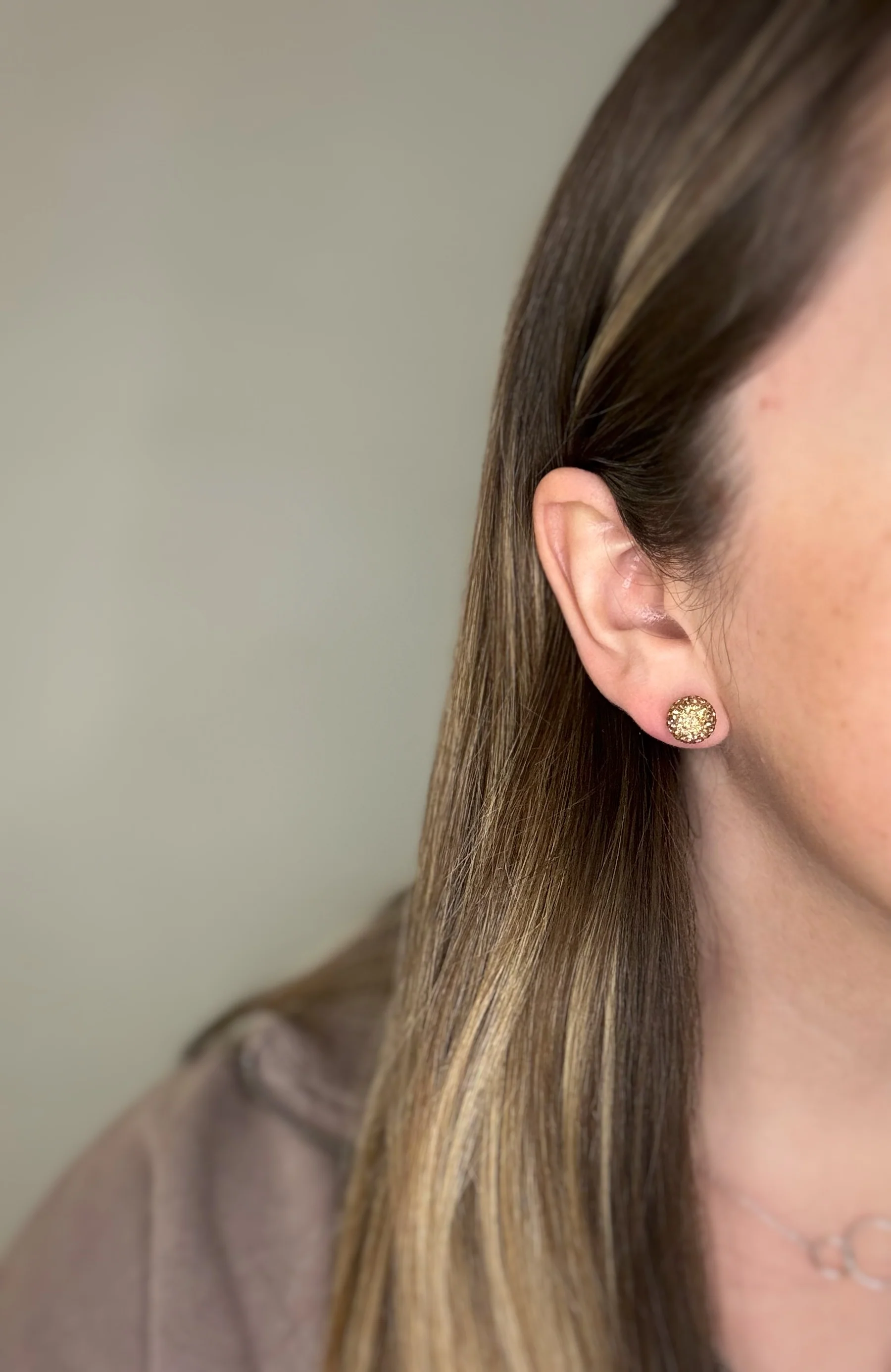 Gold November Shimmer Studs - Image 6