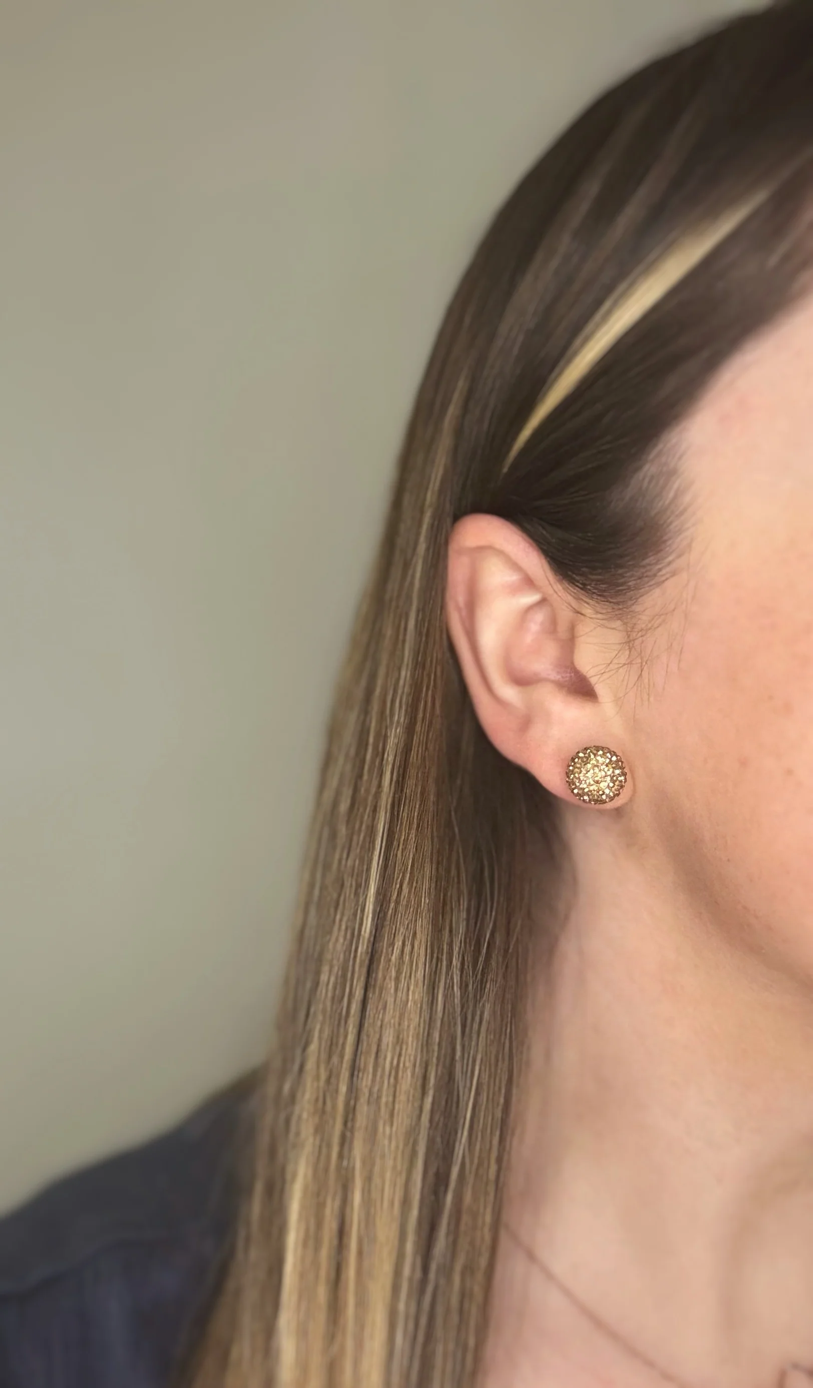 Gold November Shimmer Studs - Image 7