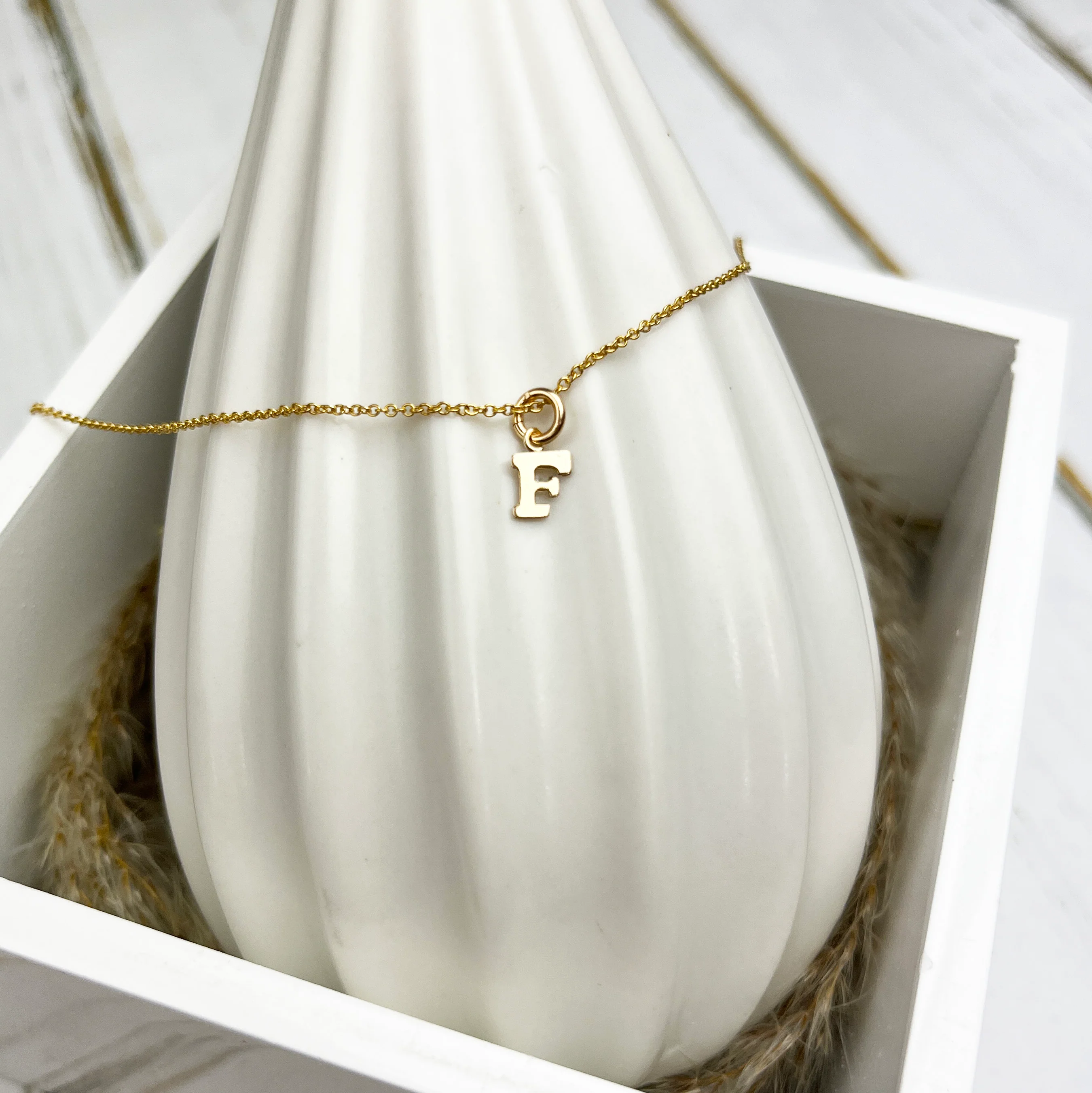 Initial Necklace Gold - Image 7
