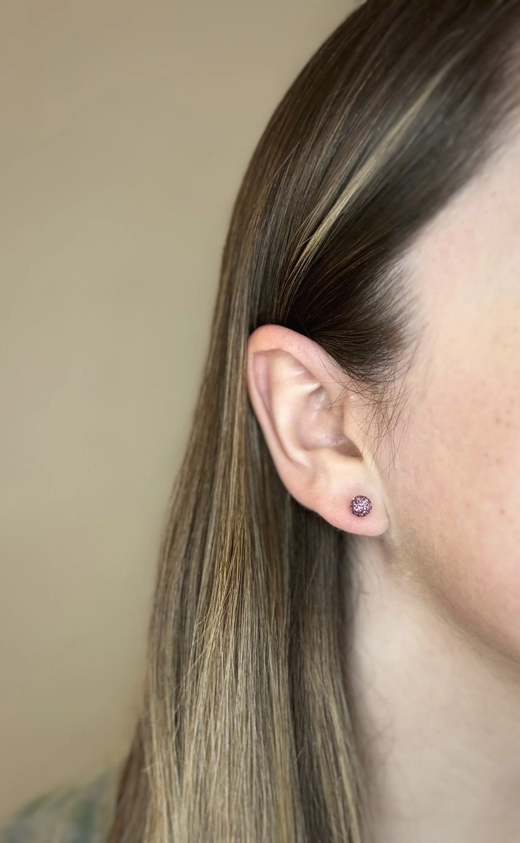 Mauve June Shimmer Studs - Image 3