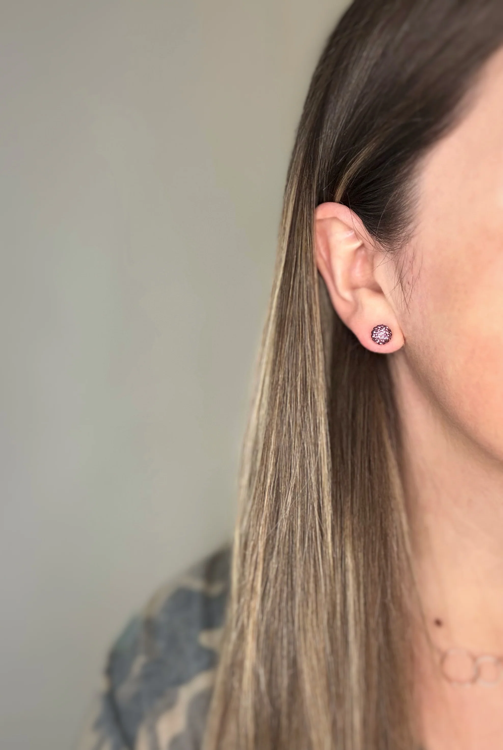 Mauve June Shimmer Studs - Image 4