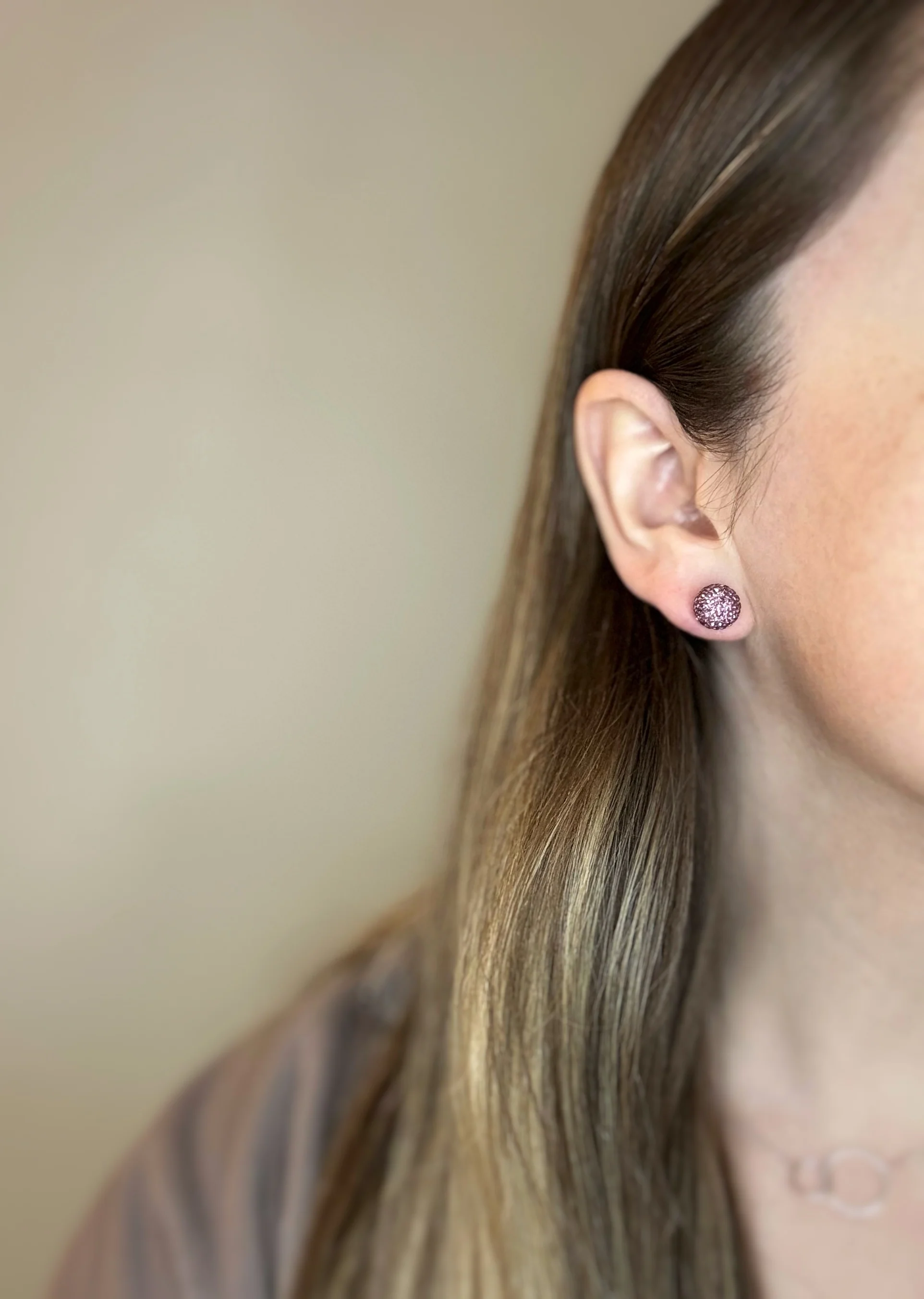 Mauve June Shimmer Studs - Image 5