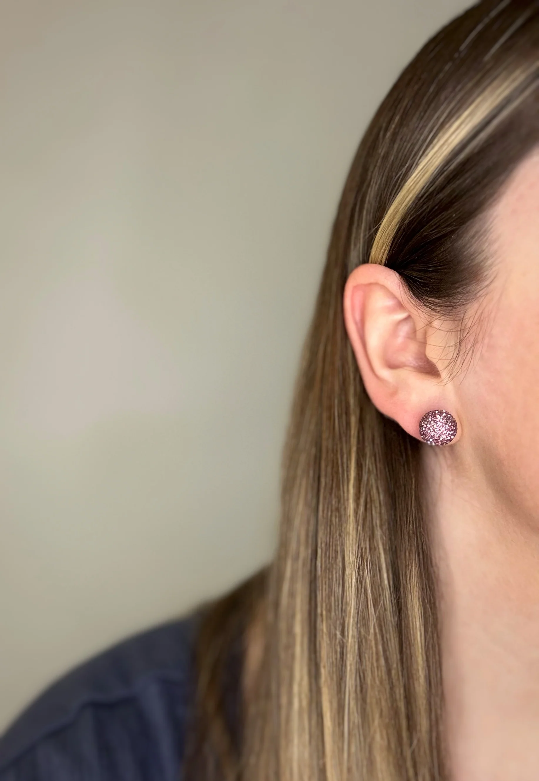 Mauve June Shimmer Studs - Image 6
