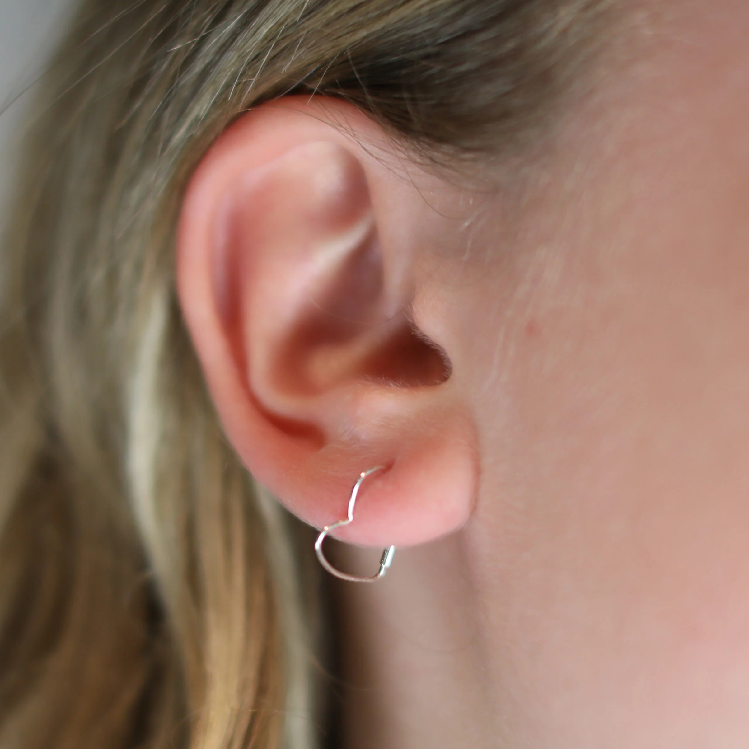 Mini Heart Hoop Earrings - Image 3