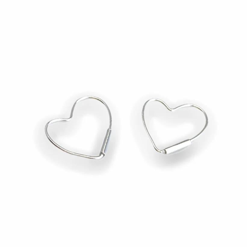 Mini Heart Hoop Earrings - Image 4