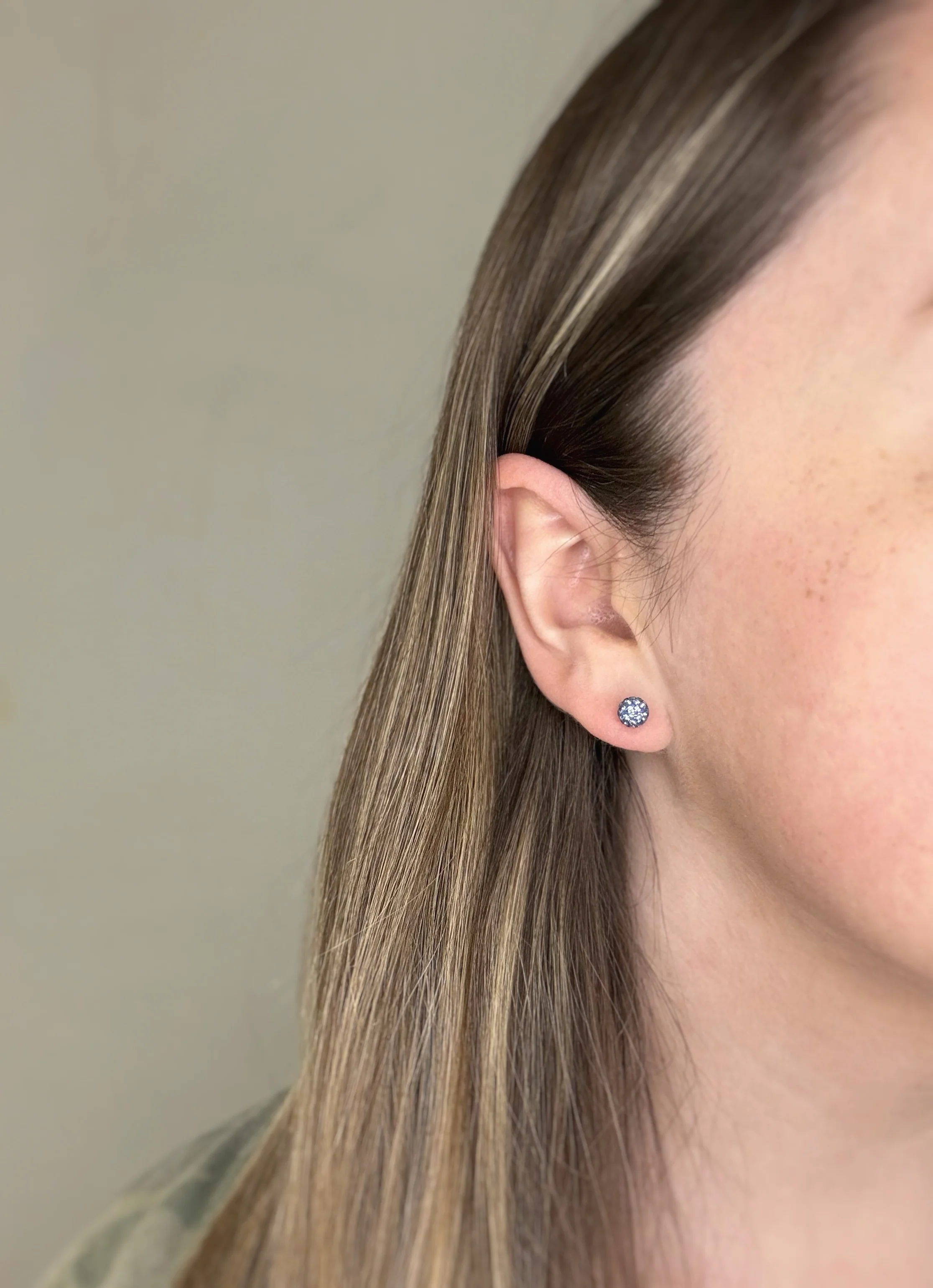 Periwinkle September Shimmer Studs - Image 4