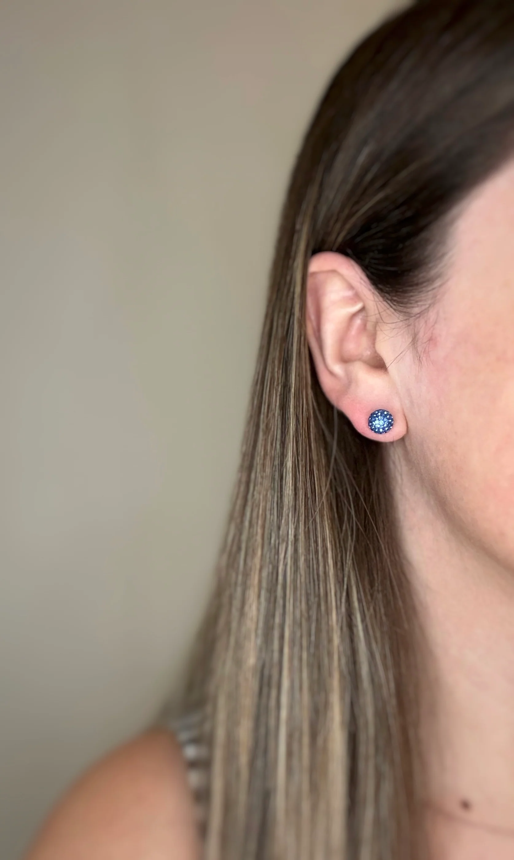 Periwinkle September Shimmer Studs - Image 5