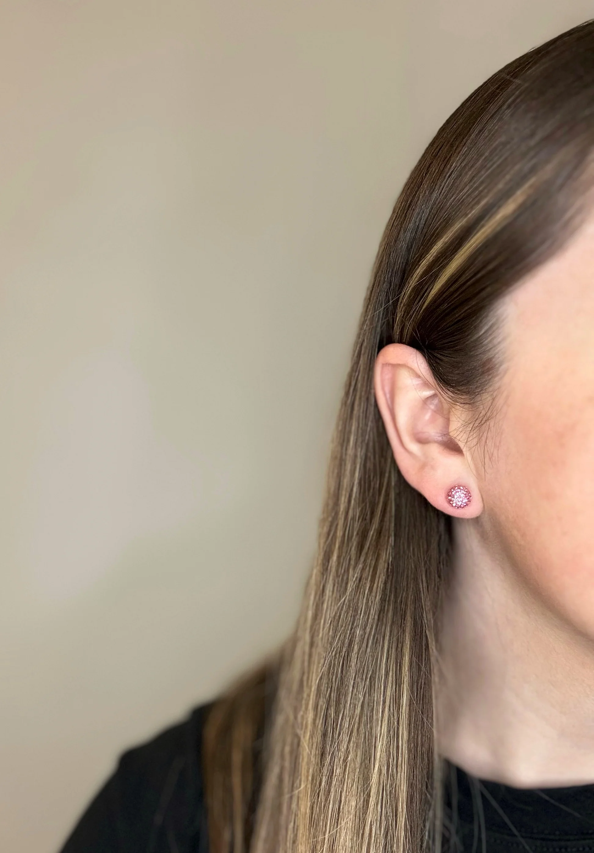 Light Pink October Shimmer Studs - Image 5