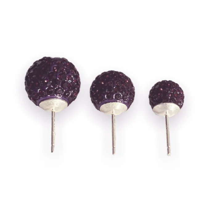 Plum February Shimmer Studs Studs - Image 3