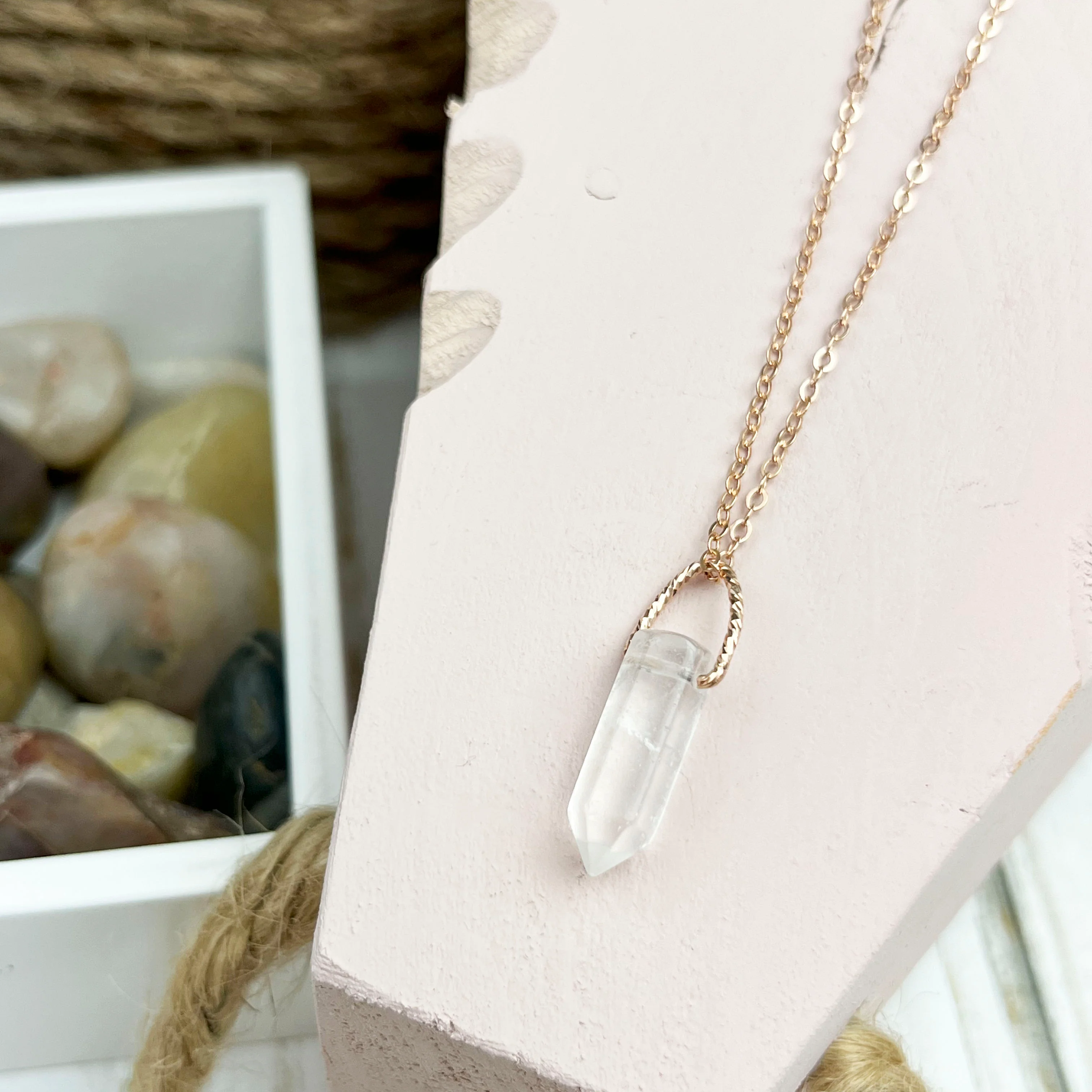 Point Necklace Small - Rose Gold - Image 2