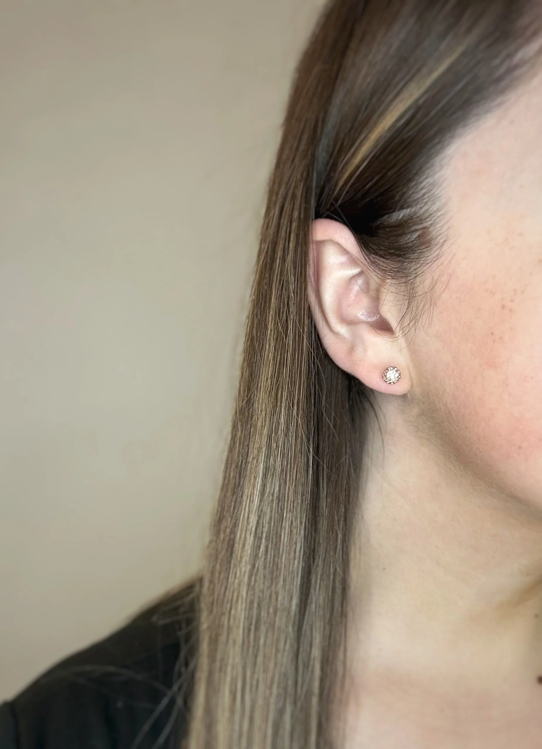 Rose Gold Shimmer Studs - Image 4