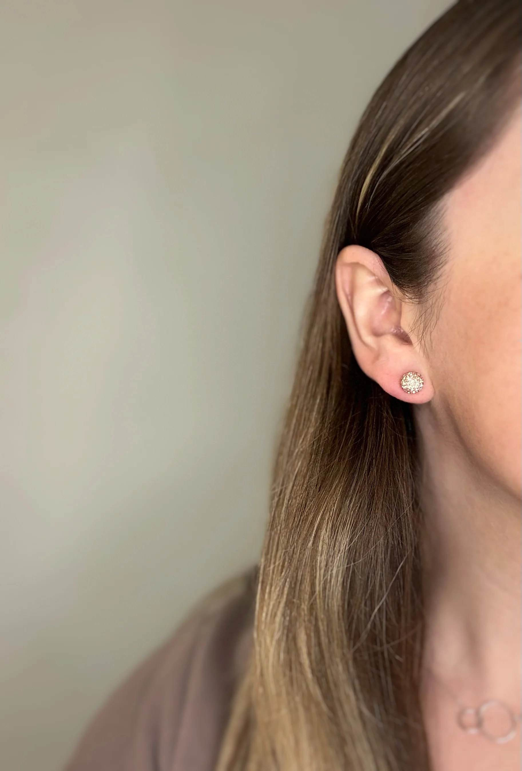 Rose Gold Shimmer Studs - Image 5