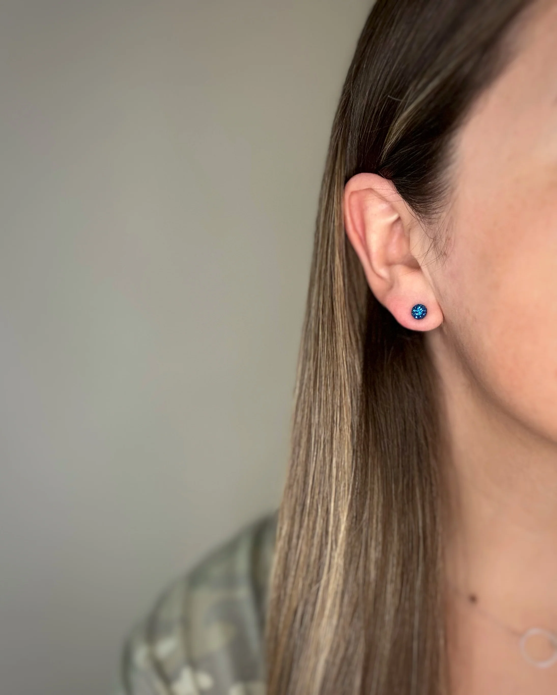 Sapphire Shimmer Studs - Image 7