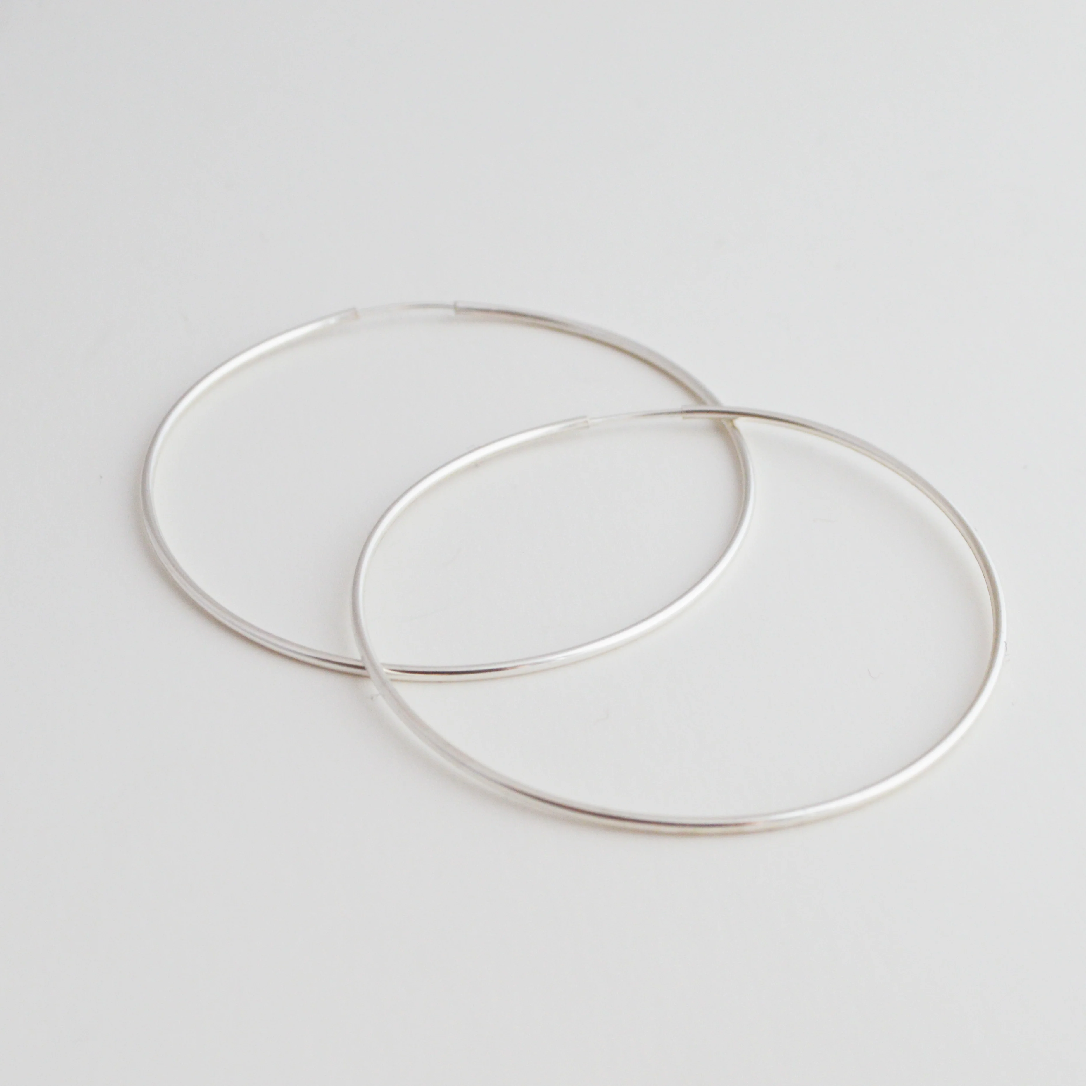 Large Hoops Silver - Image 2