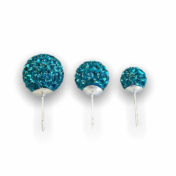 Teal December Shimmer Studs - Image 3