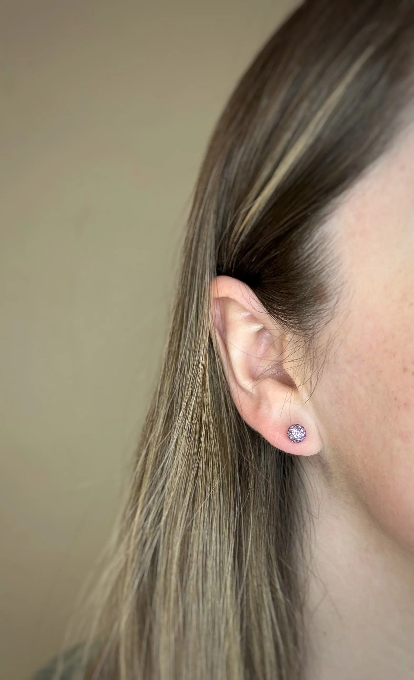 Violet Shimmer Studs - Image 4