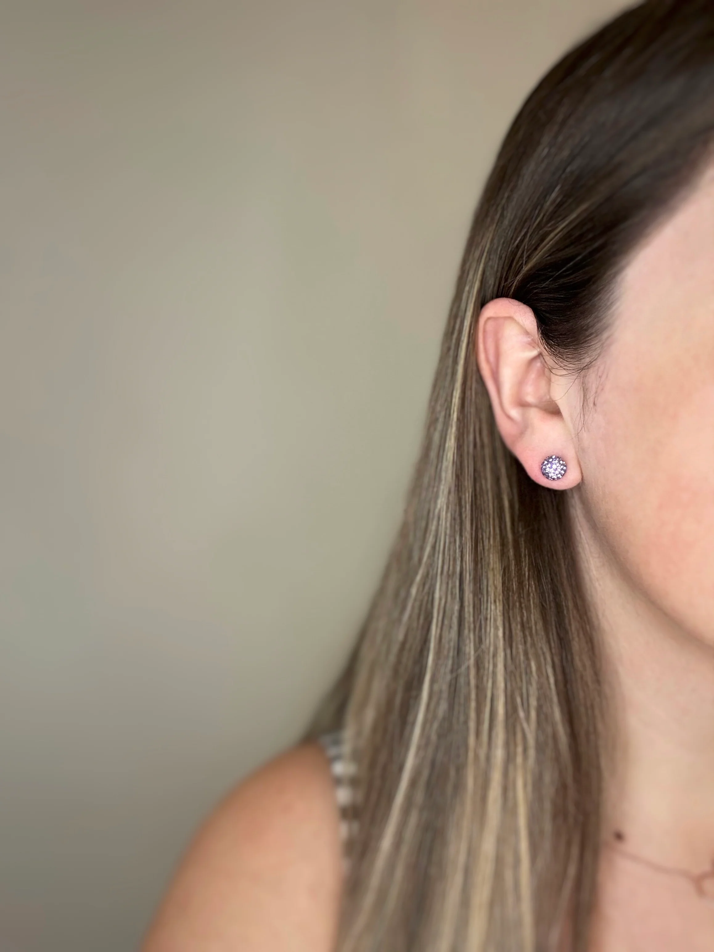 Violet Shimmer Studs - Image 5