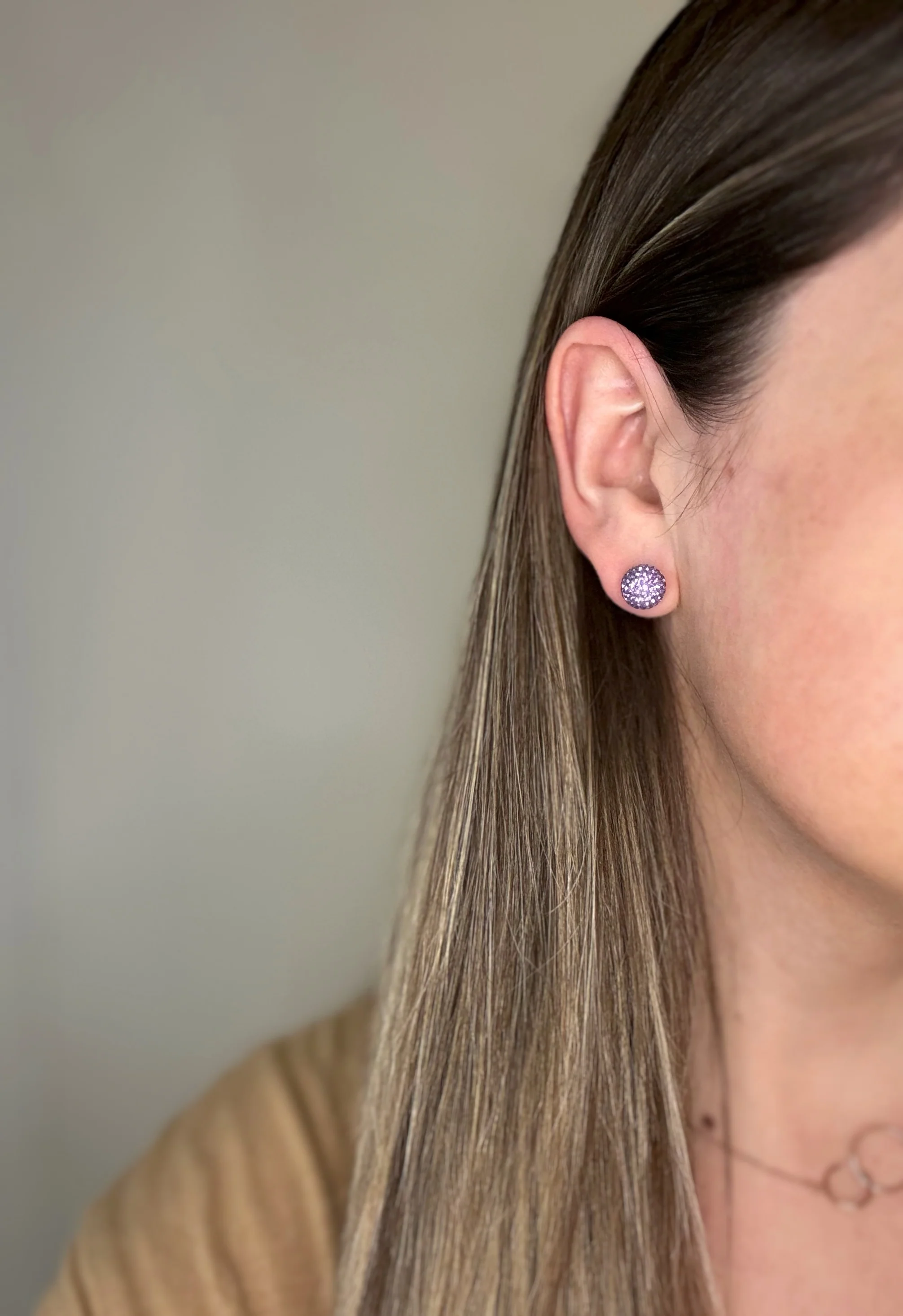 Violet Shimmer Studs - Image 6