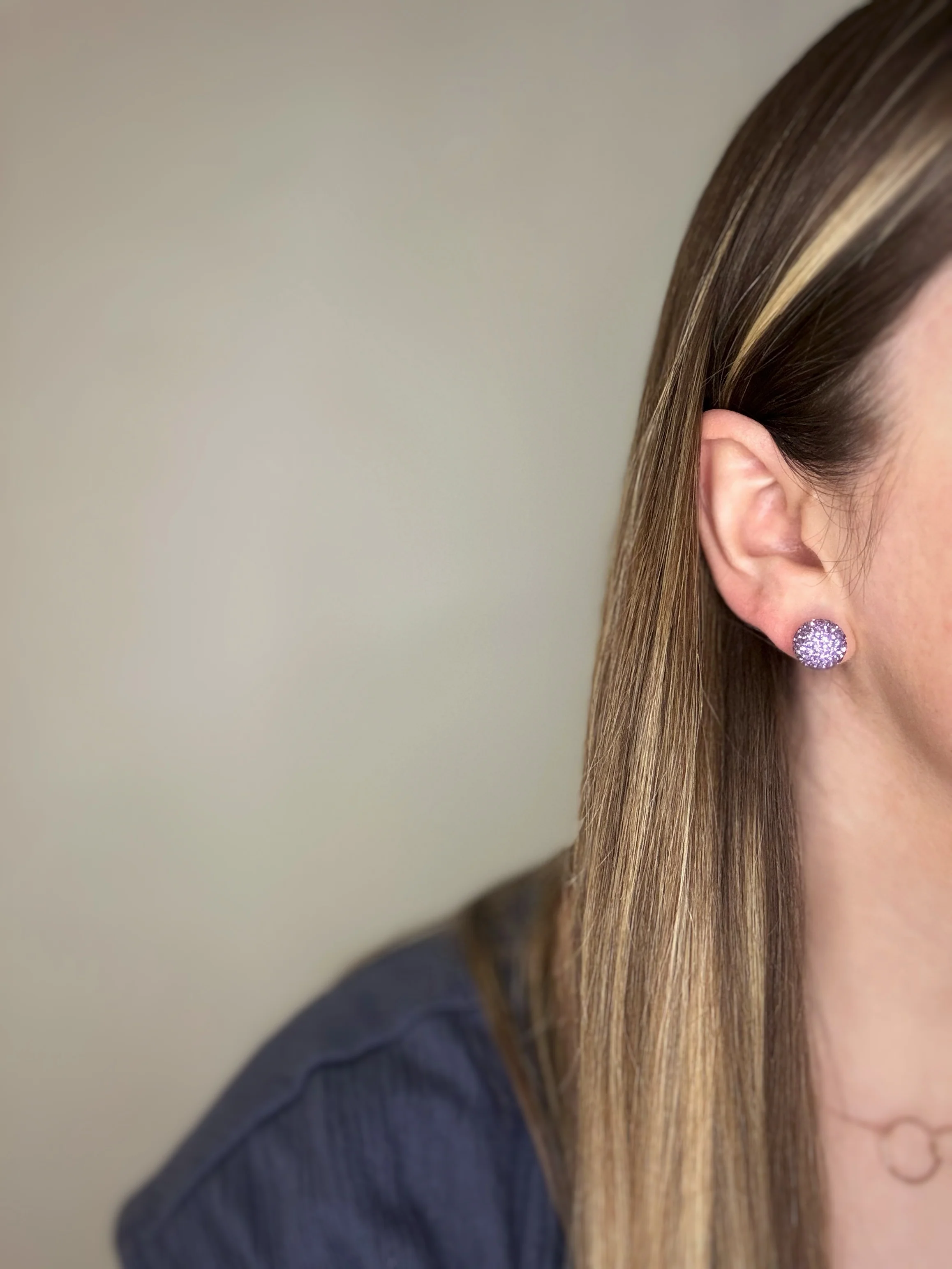 Violet Shimmer Studs - Image 7