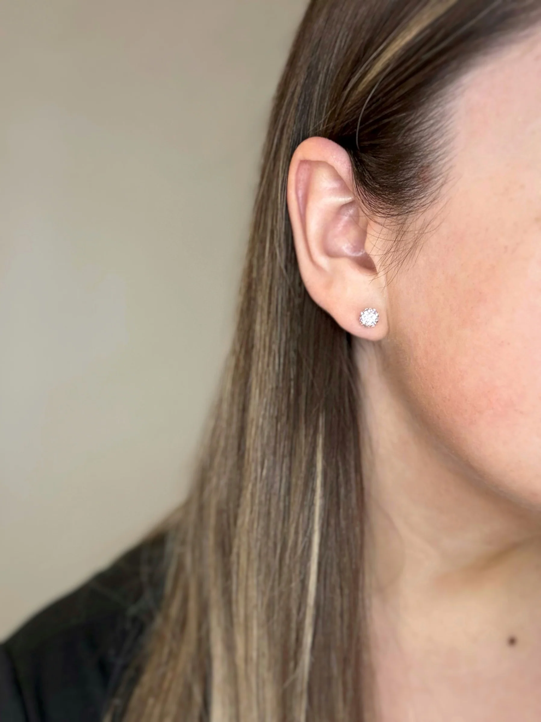 Silver April Shimmer Studs - Image 4